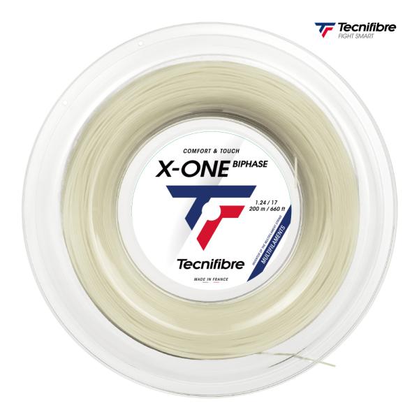 Tecnifibre　X-ONEバイフェイズ　200m　ロール　ナチュラル　01RXO　硬式　ガット...