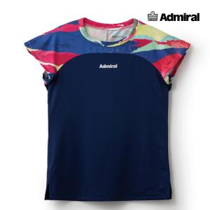 ADMIRAL アドミラル　ドルマングラフィックTEE　ATLA402　030 ネイビー　2024SS レデイ-ス　テニス ウェア  おすすめ｜racketshop-approach