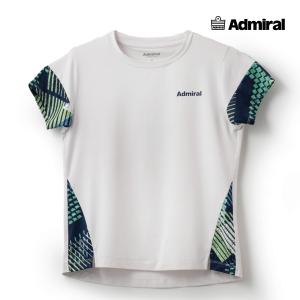 ADMIRAL アドミラル　シェイプスイッチグラフィックTEE　ATLA403　000 ホワイト　2024SS レデイ-ス　テニス ウェア  おすすめ｜racketshop-approach