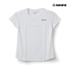 【超PayPay限定CP】ADMIRAL　レディース　フロントピンタックTEE 　ATLA609-00　2026SS　ホワイト　吸水速乾　UVカット　ストレッチ　アドミラル
