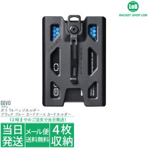 ゴヴォ ポリ T4 バッジホルダー4枚収納 GOVOT4 ブラック ブルー カードケース カードホルダー