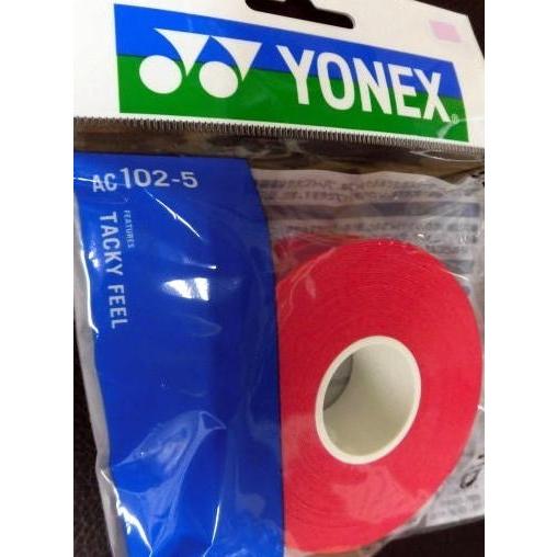 ヨネックス 【国内正規品】AC102-5　詰め替え用　ウェットスーパーグリップ［5本入］　ワインレッ...