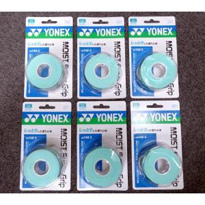 ヨネックス モイストスーパーグリップ 3本入 ウォーターグリーン6個セット AC1483 048 6SET