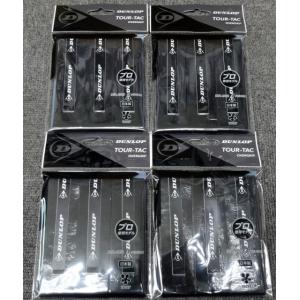 ダンロップ　DTA-2010　ツアータック 3PC　ブラック ×4個セット　【オーバーグリップ　ウェットタイプ（3本入）】　<メール便で送料無料>｜racketworld