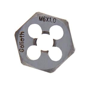 Utoolmart ねじ切りダイス 六角ダイス 六角型ねじ切りダイ M6*1mm 1個入り 六角サラエナットダイス 炭素鋼 タップ