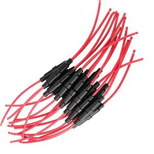 KILIGEN 15個スクリュータイプ16AWGワイヤ 5mm*20mmインラインヒューズホルダ
