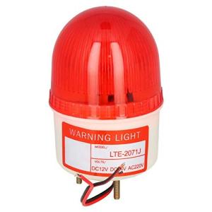 Othmro 定格電圧24V 90db 電源1W ブザー付き シャイニー 赤 LTE-2071J 1個入り 警告灯 PVC材質 LED 非常信号灯 防水 高反