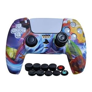 PS5コントローラーカバー シリコン素材 スティックキャップ 10個付き プレイステーション5 コントローラーに