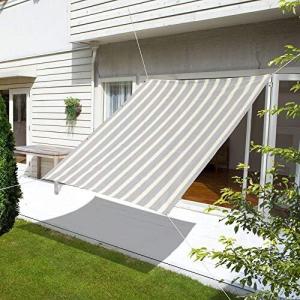 Candor バルコニーシェード 180×180cm ベランダ 日除け シェード 目隠し オーニング シート プライバシー UVカッ