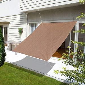 Candor バルコニーシェード 180×180cm ベランダ 日除け シェード 目隠し オーニング シート プライバシー UVカッ