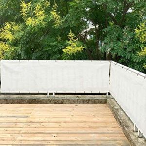 SUNNY GUARDバルコニーシェード 5×0.9m オフホワイト ベランダ目隠し オーニング