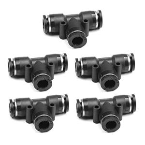 Othmro クイック継手 ねじサイズ8-8mm 製品番号PE8 黒 5個入り Gねじ クイックコネクター フィッティングスレッド