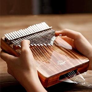 カリンバ くるみ 17 keys Kalimba 高級木材 初心者に最適な楽器 (専用ケース/クロス/キーステッカー/調整用ハンマ