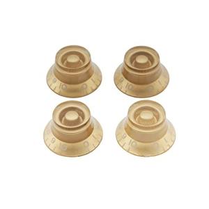 Musiclily 6mm プラスチック製 レスポールギター用トップハットノブ ゴールド