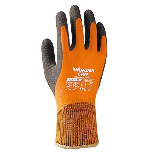川西工業 WG338 ワンダーグリップ サーモプラス 1双組 防寒手袋 オレンジ Mサイズ