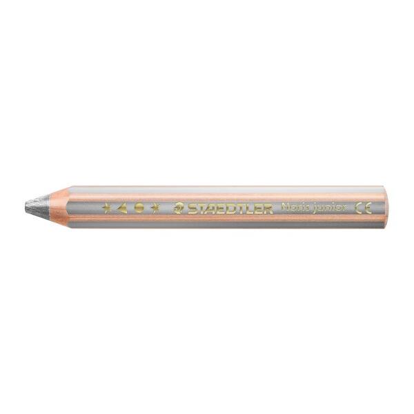 ステッドラー(STAEDTLER) 色鉛筆 ぎん シルバー 6本 ノリスジュニア 水彩色鉛筆 太軸 ...