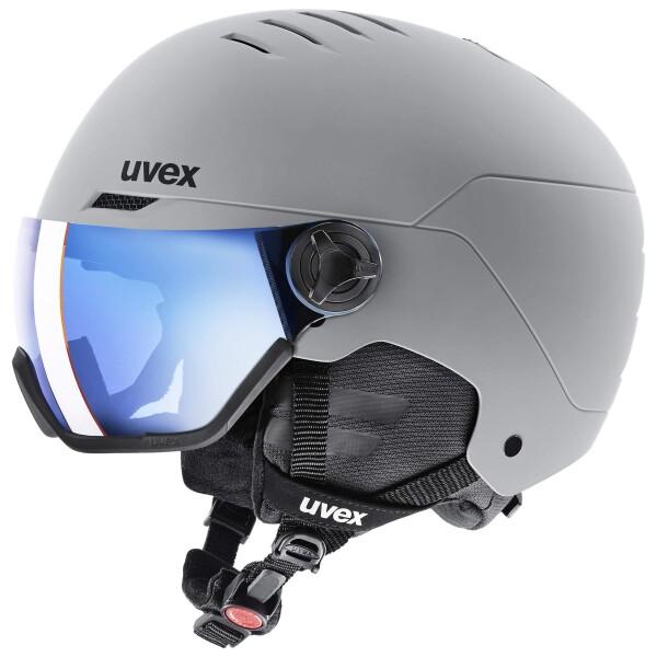 ウベックス(Uvex) uvex スキースノーボードバイザーヘルメット ダイヤル式サイズ調整 眼鏡使...