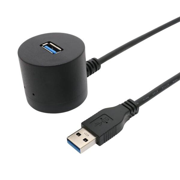 ミヨシ MCO USB3.0対応 USB延長ケーブル 1.5m 卓上タイプ 上向きのポートを手元に延...