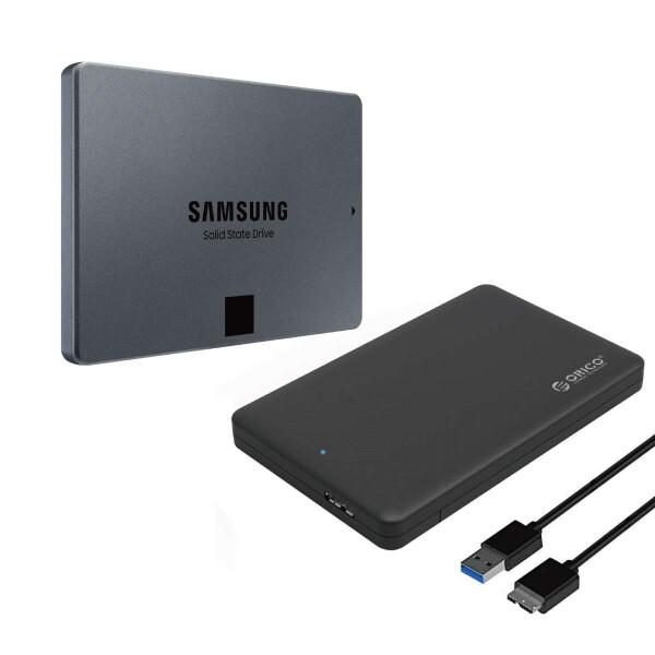 Samsung SSD 870 QVO 8TB 外付けケース付 MZ-77Q8T0B/OC 国内正規...