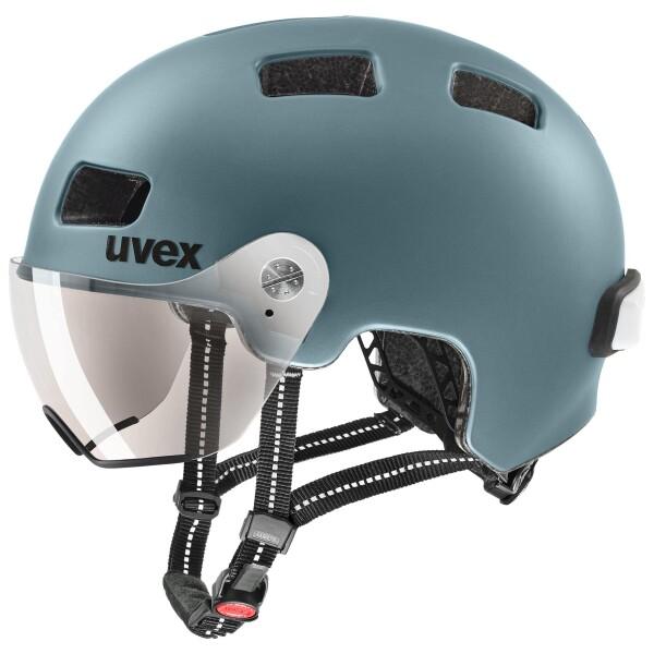 uvex(ウベックス) 自転車ヘルメット バイザー付き LEDライト付属 CE認証 ドイツ製 rus...