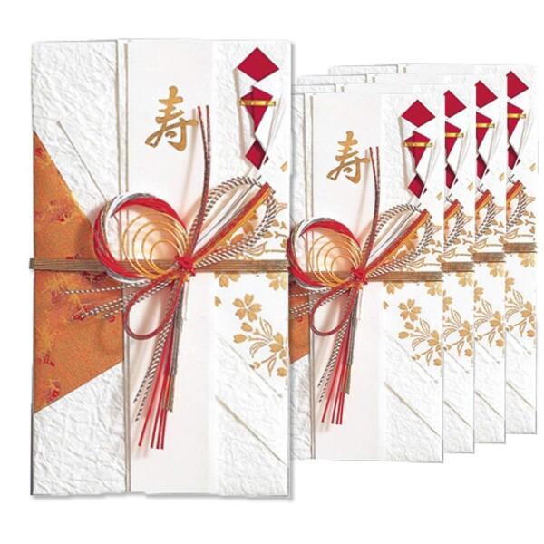 マルアイ 祝儀袋 結婚式 デザイン 和風 都の彩 京 赤 5枚 キ-586R×5P