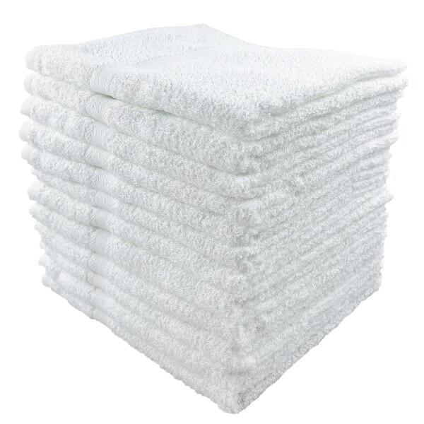 泉州タオル(Sensyu Towel) 使いやすい普通の白タオル 12枚セット 中厚手 日本製 フェ...