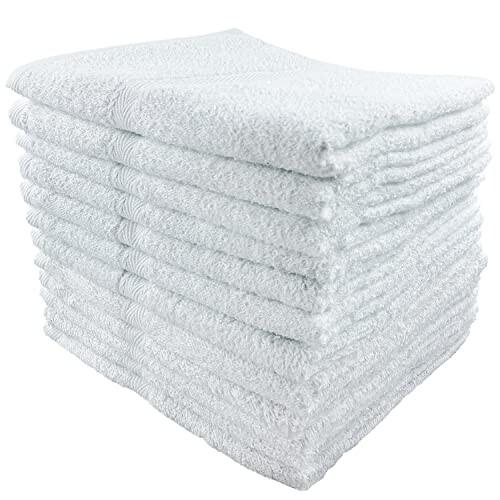 泉州タオル(Sensyu Towel) 使いやすい普通の白タオル 12枚セット 標準 日本製 フェイ...