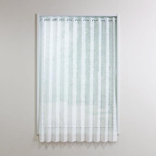 カエイレース(Kaei-lace) 小窓レースカーテン31158 ホワイト （約100ｃｍ幅×約11...
