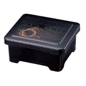 J-kitchens 鰻重箱 小 （ ミニ ）象足 丼重 新木目柳結び内朱塗 14.2cm × 12.5cm × 7cm 日本製