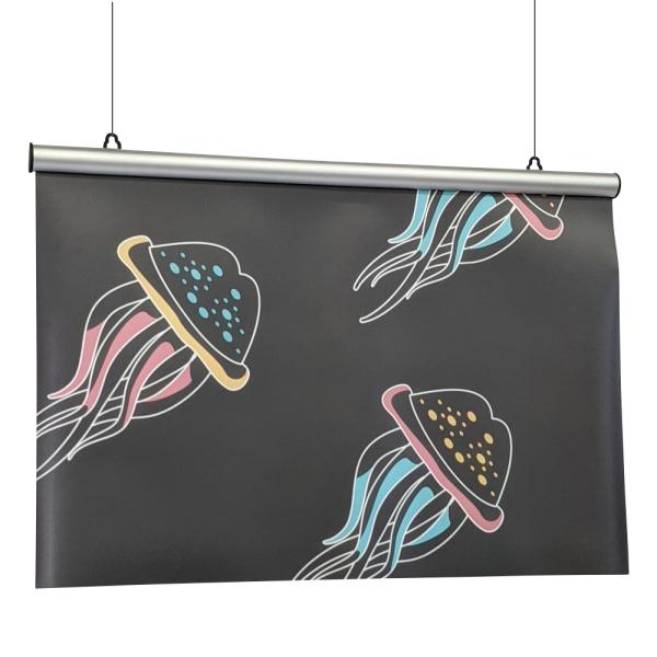 ポスターハンガー 80cm 壁掛け 吊り下げ ワンタッチ開閉 アルミ製 タペストリー ポール Hot...