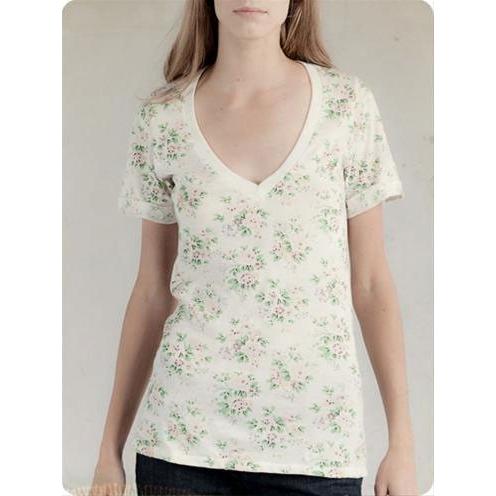 オルタナティブ 半袖 Ｔシャツ ALTERNATIVE トゥーティー ボタニカル 花柄プリント Ｖネ...