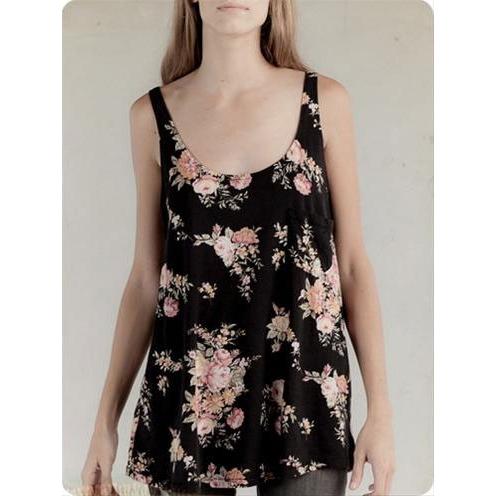 オルタナティブ チュニック タンク ALTERNATIVE バレリー ボタニカル 花柄プリント Ａラ...