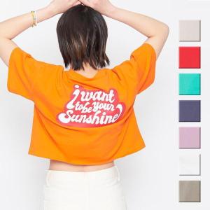 spiritoso スピリトーゾ ポップカラーTシャツ ショート丈トップス｜radchamp