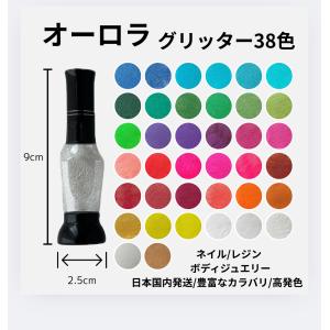 選べる42色！オーロラグリッターラメ 全3種容器（スクィーズ6g／コンテナ5g・2g）ネイル／レジン／ボディジュエリーに