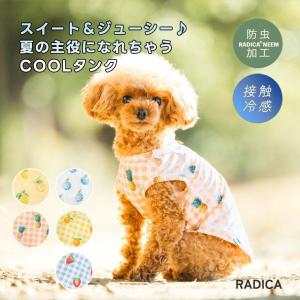 【まとめ買い】均一セール 犬 服 接触冷感 虫よけ ラディカ ギンガムフルーツタンク ドッグウエア 防虫加工 メール便可｜犬の服 RADICA