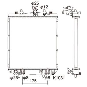 コペン ラジエーター L880 L880K AT 日本製｜radishop