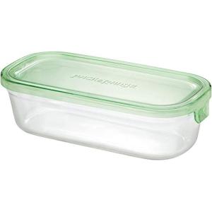 iwaki(イワキ) 耐熱ガラス 保存容器 バターケース グリーン 長方形 M 500ml パック&レンジ KC3246N-G