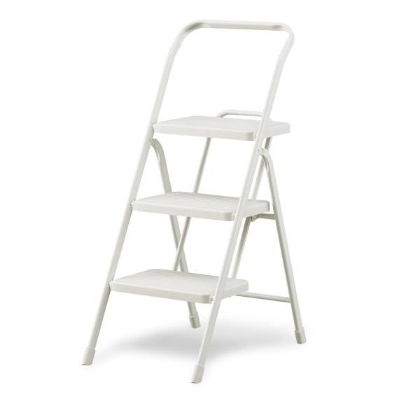 アイリスオーヤマ 折りたたみステップ 脚立 踏み台 3段 ニュアンスグレー 幅40×奥行60×高さ7...