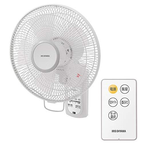 【節電対策】 アイリスオーヤマ 扇風機 壁掛け 首振り 風量3段階 リモコン付 タイマー付 リズム風...