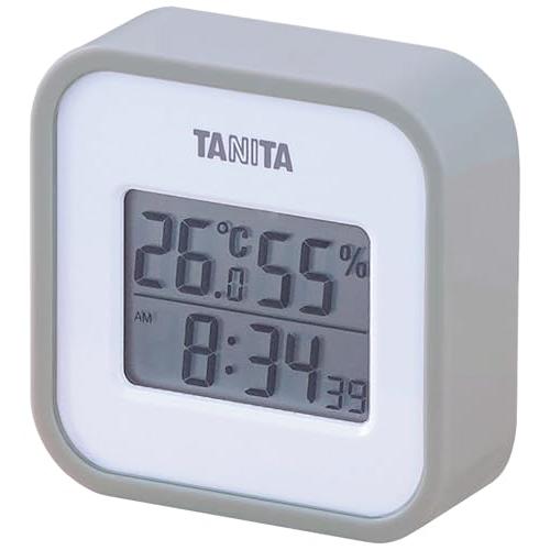タニタ Tanita 温湿度計 一目で室内環境がわかる 時計 カレンダー 温度 湿度 デジタル 壁掛...