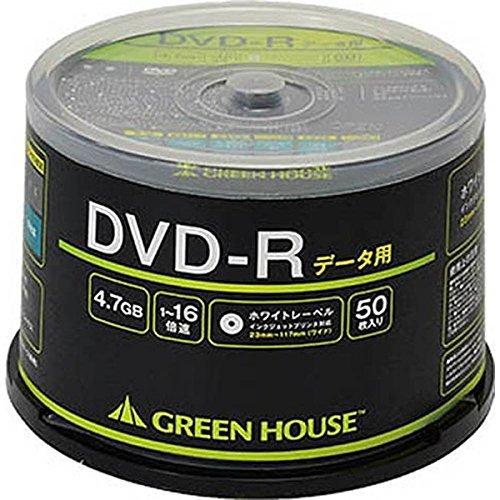 グリーンハウス データ用 DVD-R　50枚組 スピンドル 大容量データを記録できるDVD-Rメディ...
