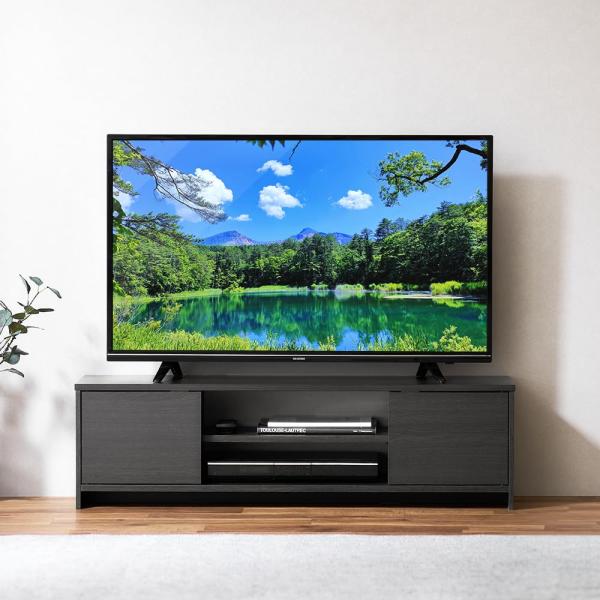 【47インチまで対応】アイリスオーヤマ テレビ台 『隠せる収納』 AVボード ローボード 収納 棚 ...