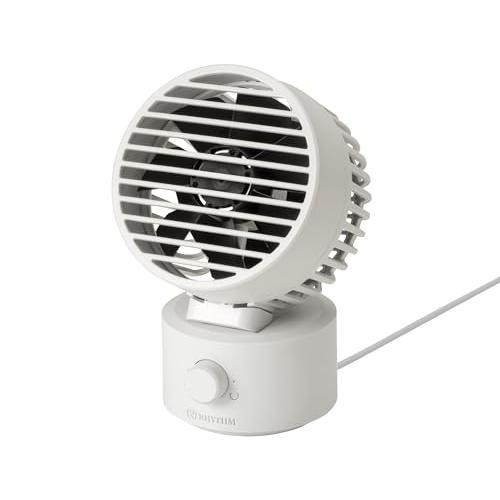 リズム(RHYTHM) 卓上扇風機 [国内メーカー] 静音 小型 USB給電式 自動首振り 強力 弱...
