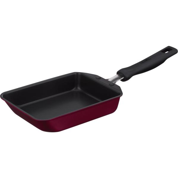 サーモス デュラブルシリーズ 玉子焼きフライパン 13cm レッド IH対応 KFM-013E R