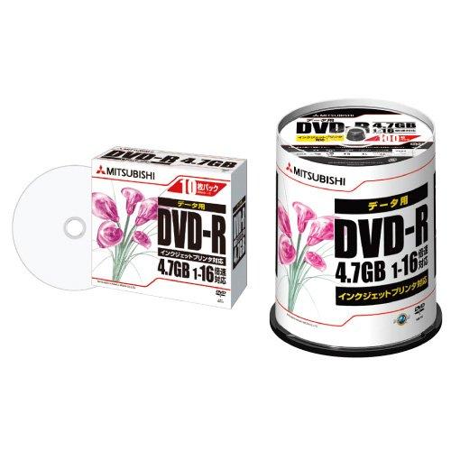 三菱化学メディア DVD-R 4.7GB PCデータ用 16倍速対応 100枚スピンドルケース入り ...
