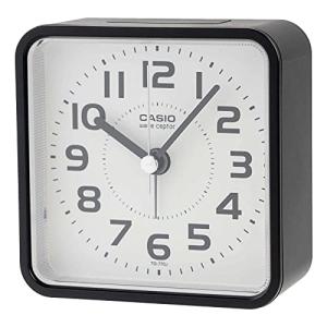 CASIO(カシオ) 目覚まし時計 電波 黒 アナログ 夜間秒針停止 スヌーズ ライト付き TQ-770J-1JF
