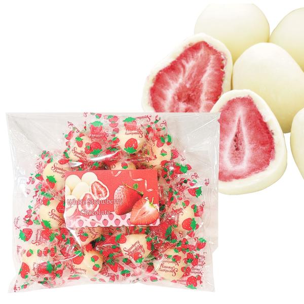 【セット売り送料無料】 ホワイトいちごチョコレート｜フリーズドライイチゴ ホワイトチョコレート 大容...
