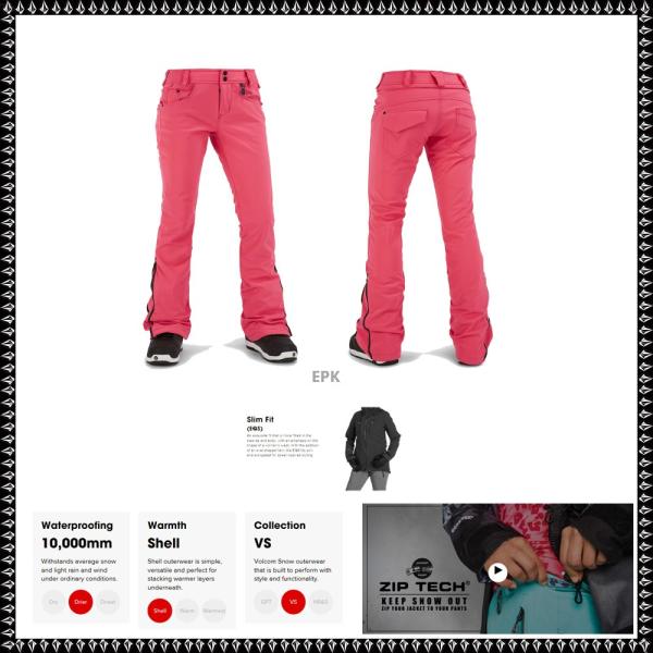 VOLCOM ボルコム 15-16 2016 ウェア BATTLE STRETCH レディース スノ...