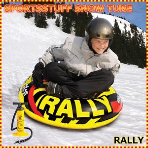 スノー・エアーチューブ 雪遊び 雪そり スノーボート SPORTSSTUFF RALLY Snow Tube 手動ポンプ付｜raffys