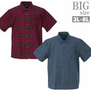 チェックシャツ 半袖 大きいサイズ メンズ OUTDOOR PRODUCTS 半袖シャツ 胸ポケット C050424-09